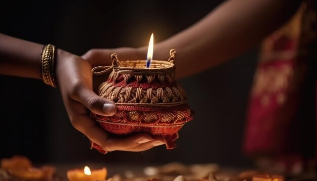 Foto bunter und schöner diwali diya-hintergrund mit kopierplatz für indische diwali-festgrüße