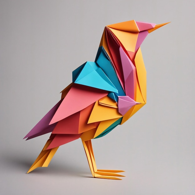 Foto bunter vogel origami