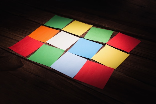 Foto buntes klebriges post-it