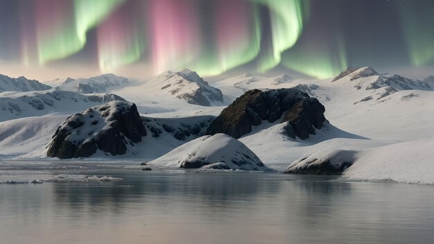 Buntes Polarlicht für Tapeten