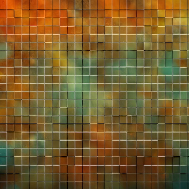 Foto buntes quadrat mit ziegeln gedeckter hintergrund generative ki