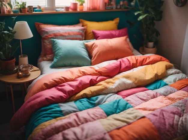 Buntes Schlafzimmer