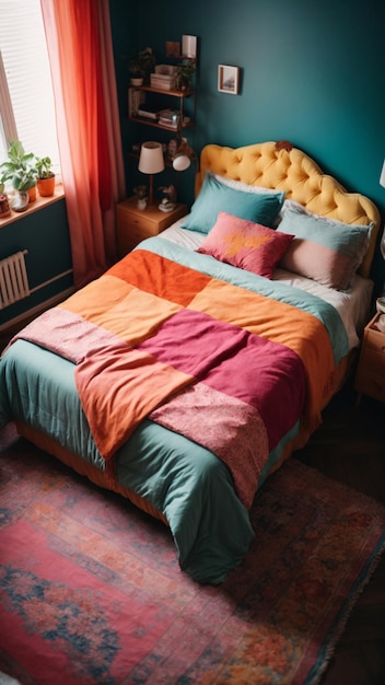 Buntes Schlafzimmer