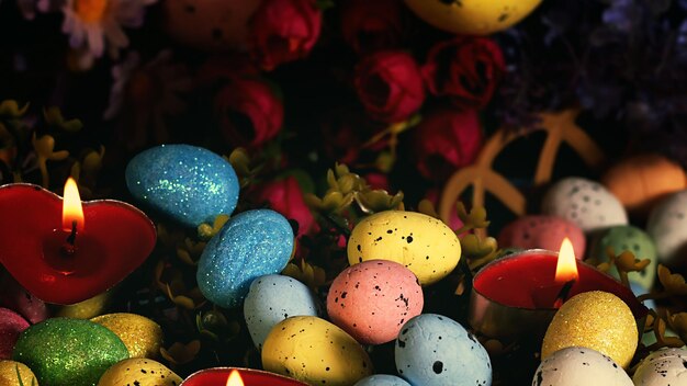 Buntes traditionelles Feier-Ostern-Oster-Ei-Foto