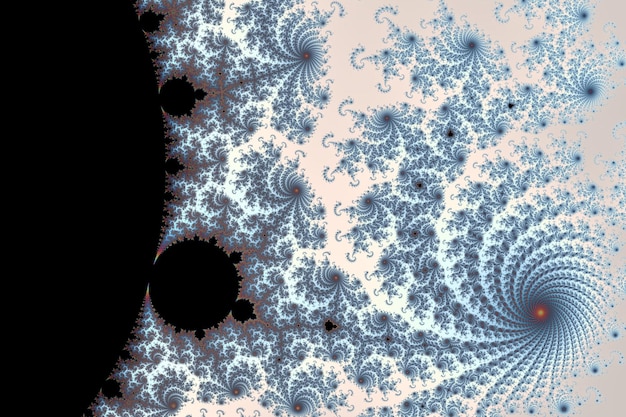 Foto buntes zoomen in das unendliche mathematische mandelbrot-mengen-fraktal