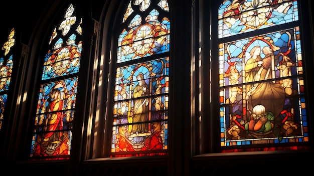 Buntglasfenster in einer Kirche