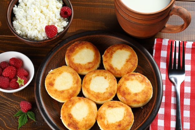 Buñuelos de cuajada con leche y queso casero Comida rica