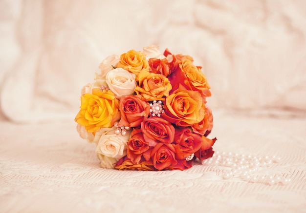 Buquê de casamento com rosas