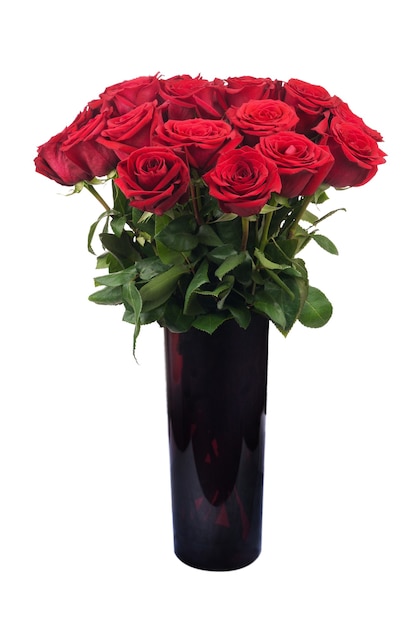 Buquê de flores de rosas vermelhas isoladas