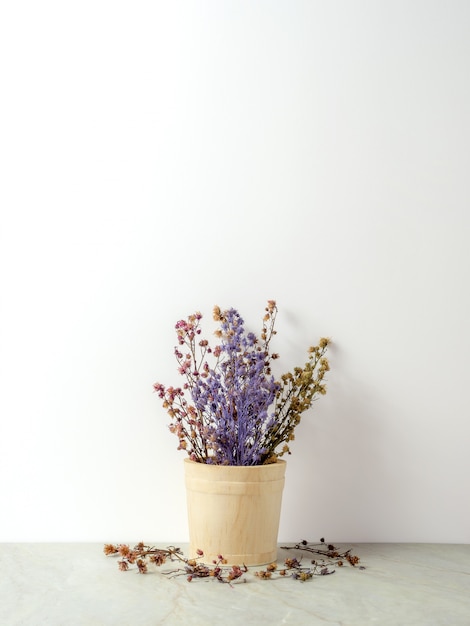 Buquê de flores secas gypsophila para decoração