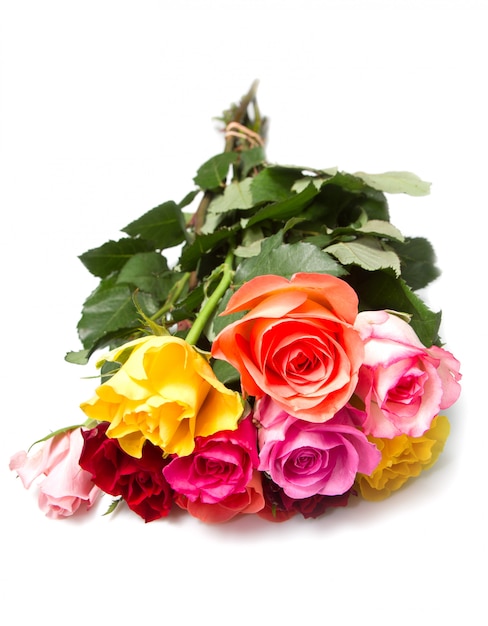 buquê de rosas coloridas