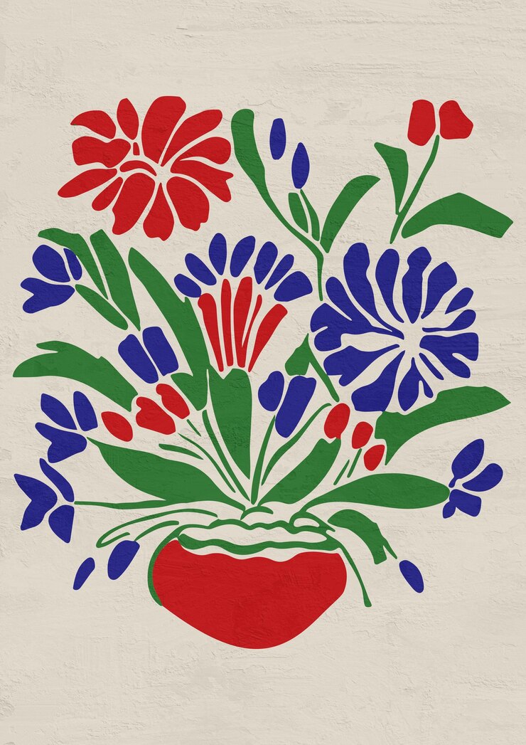 Foto buquê retrô colorido pintado à mão de flores arte floral ilustração de amante de plantas botânicas