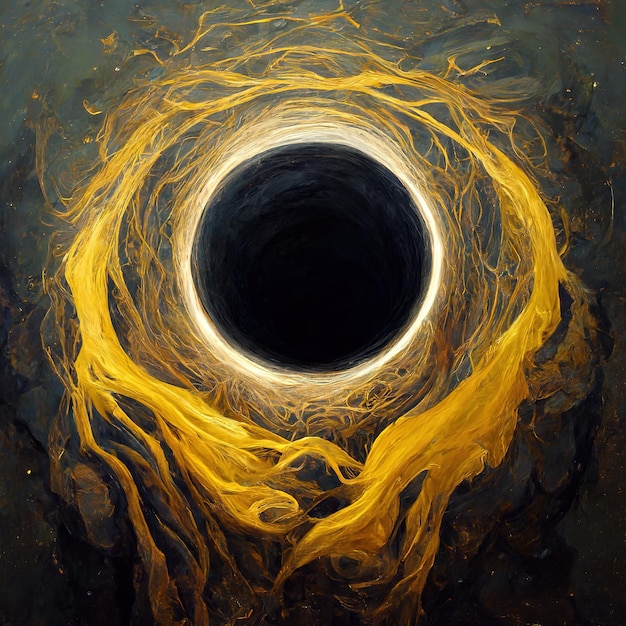 buraco negro com dourado