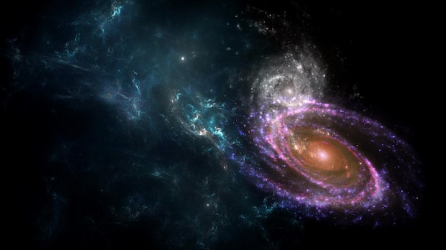 buraco negro Planetas e galáxia papel de parede de ficção científica Beleza do espaço profundo Bilhões de galáxias