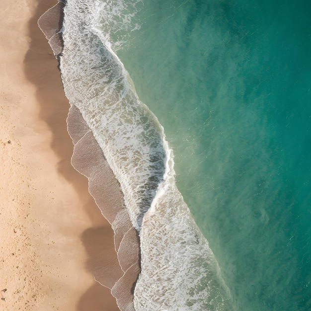 Burbuja blanca de olas marinas en el paisaje costero de la playa foto para las redes sociales Post Size