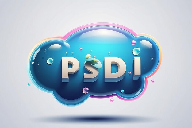 Burbuja de efecto de texto PSD