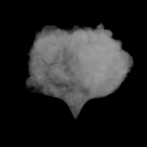 Burbuja de pensamiento de discurso regular Comunicación Ilustración 3D de nube realista aislada