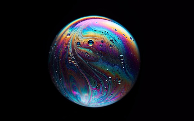 burbujas de aceite multicolor resumen Las manchas de aceite son brillantes y coloridas