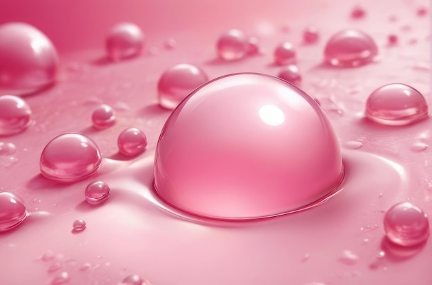 Foto burbujas de aire de belleza serena en el concepto de cuidado de la piel greenpink suave