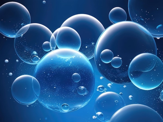 Burbujas azules como fondo de extracción
