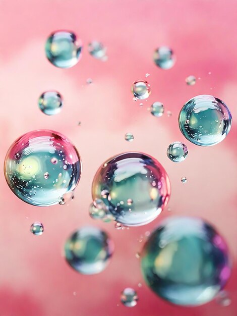 burbujas claras en el rosa 1