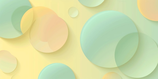 burbujas coloridas con un fondo amarillo