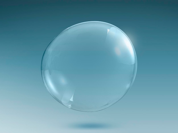 Burbujas transparentes de jabón o agua