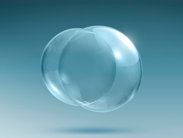 Burbujas transparentes de jabón o agua