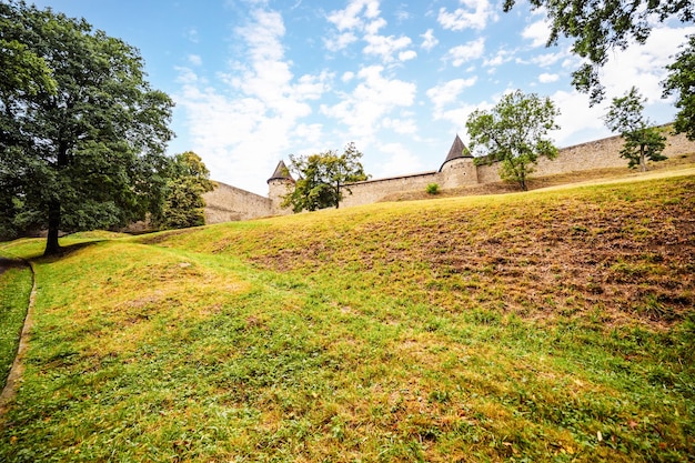 Burg Helfstyn eine Befestigung der gotischen Burg Touristisches Ziel Mittelmähren Tschechien Altes Festungs- und Festungsdenkmal