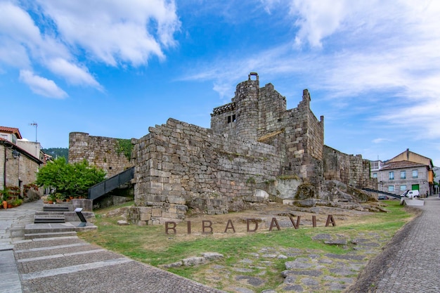 Burg von Ribadavia Dorf in der Provinz Orense Spanien