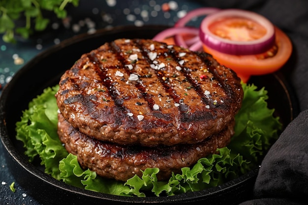 Burger-Essentials Rindfleisch, fachmännisch gegrillt für ein köstliches Pastetchen