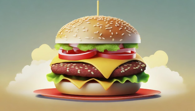 Foto burger-illustration, fastfood-illustrierung