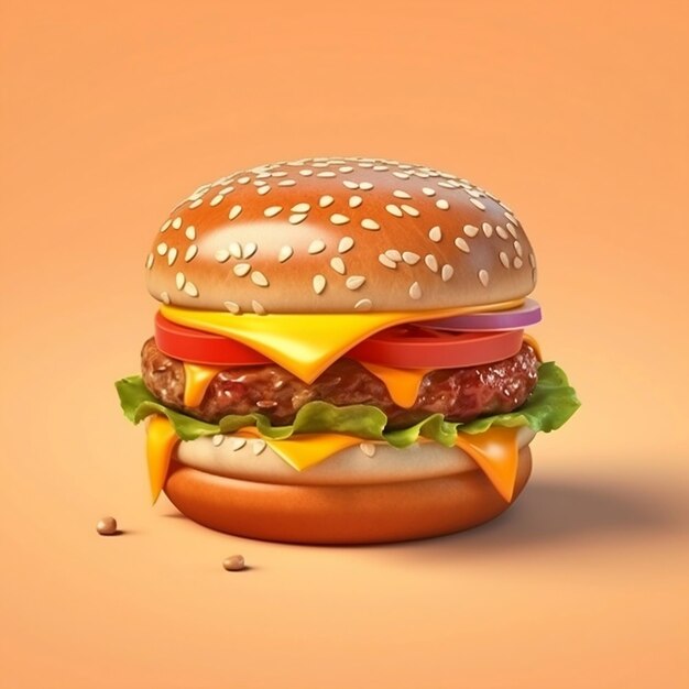 Burger-Illustration zum Nationalen Hamburger-Tag