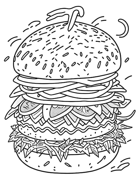 Burger-Malvorlage