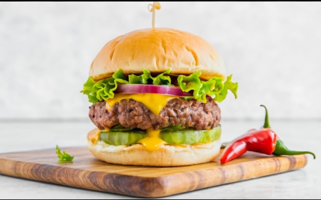 Burger mit Jalapeno Kick