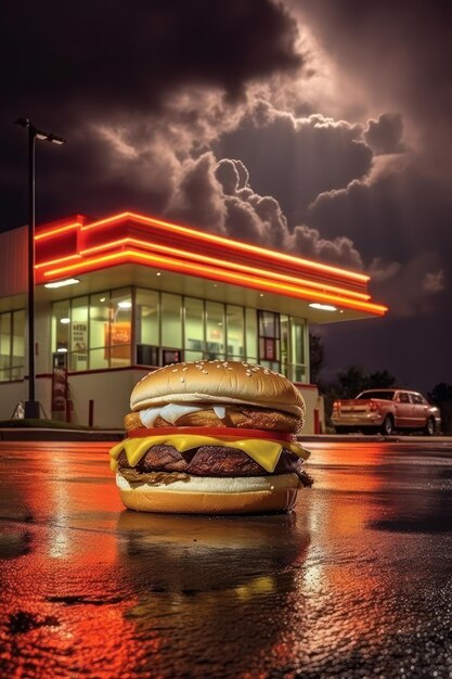 Burger se sienta en medio de una noche tormentosa