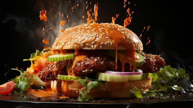 Burger-Splash-Food-Hintergrund