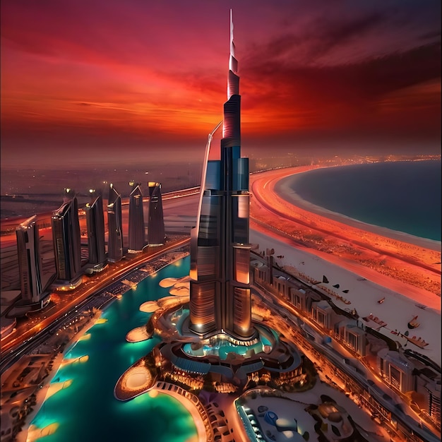 Burj Khalifa gerado por IA