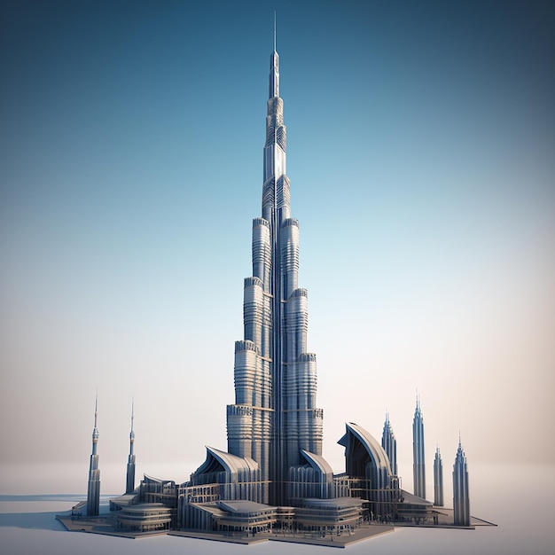 Burj Khalifa ist sein höchster Wolkenkratzer. Generative KI