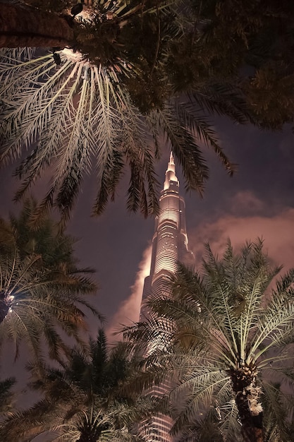 burj khalifa en la noche
