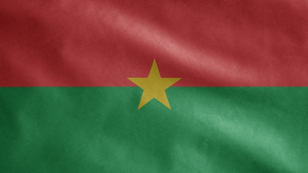 Burkina Faso Flagge, die im Wind weht