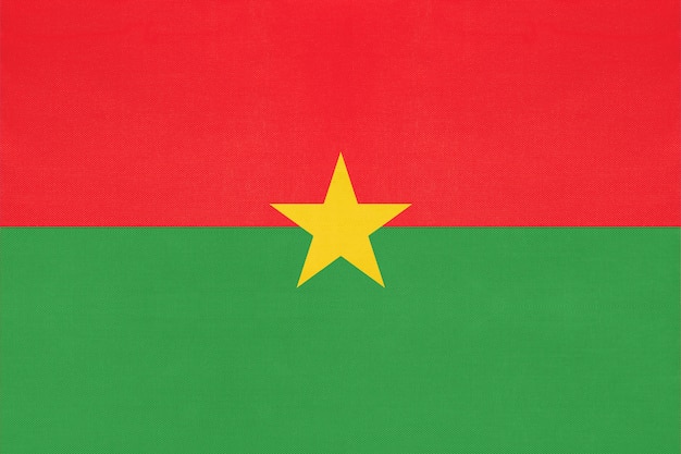 Burkina Faso National Stoff Flagge