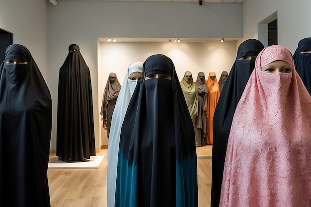 Burqa-Ausstellung im pakistanischen Laden