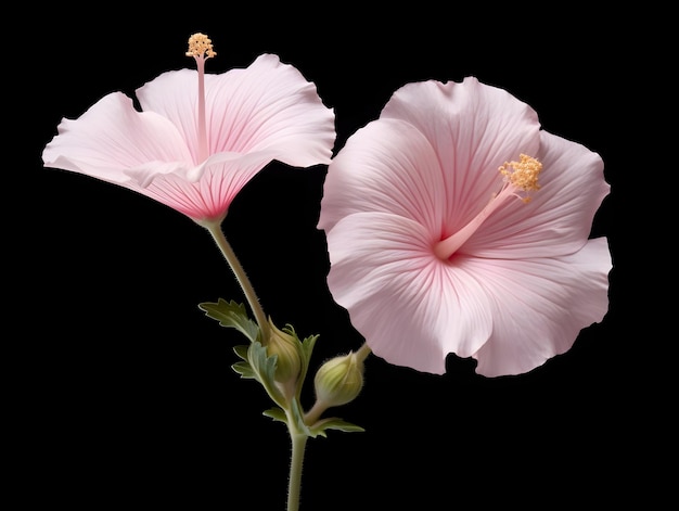 Burr-Mallow-Blumen im Studio-Hintergrund Einzige Burr-Malwoblumen Schöne Blume