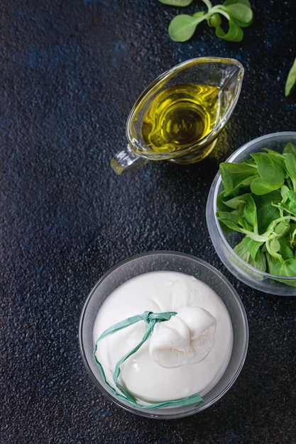 Burrata de queijo italiano