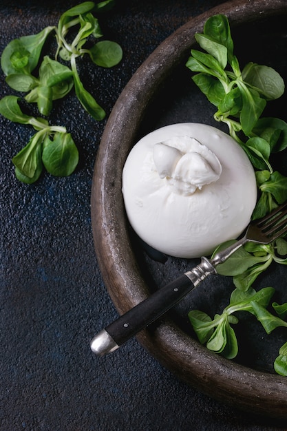 Burrata de queso italiano