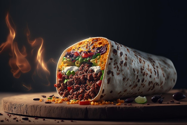 Burrito Street Fast Food mexikanische Küche beliebtes Gericht