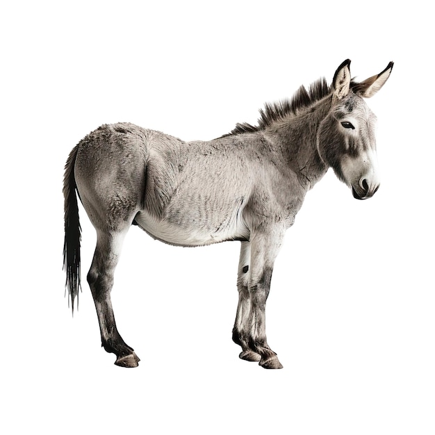 Burro aislado sobre un fondo transparente