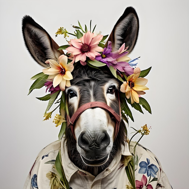 Foto el burro de las flores