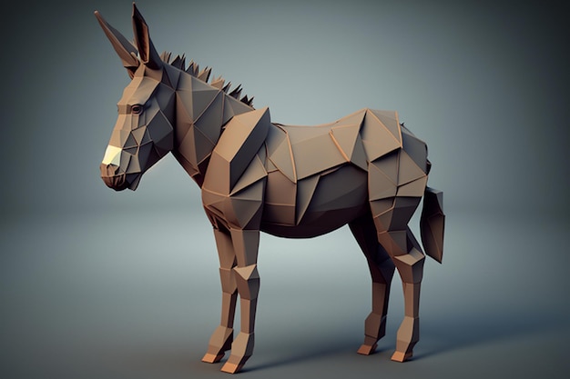 burro geomatrick lowpoly artstation fondos de pantalla ai generado arte